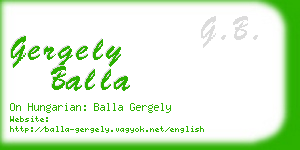 gergely balla business card